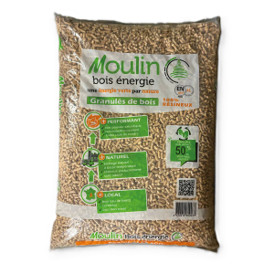 Granulés de bois premium Moulin Bois Energie - Sac de 15kg
