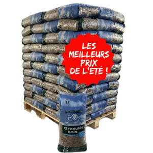 Granulés de bois premium EO2 10kg - Palette de 104 ou 52 sacs